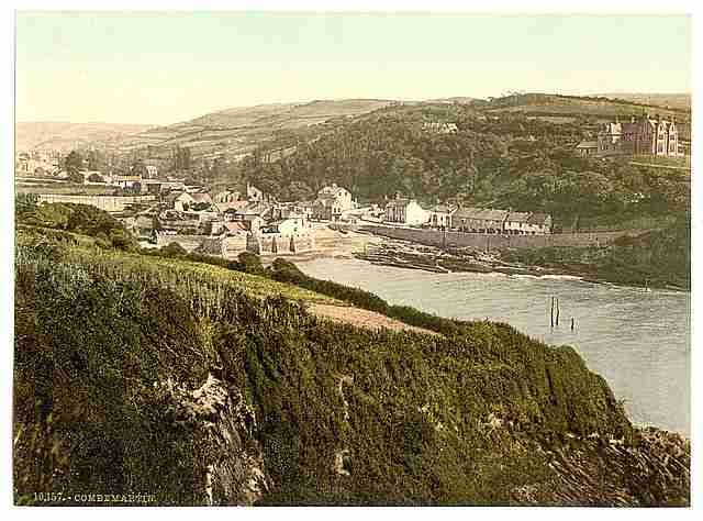 Vintage General view Combemartin ie Combe Martin A4 Photo Print