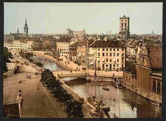 Vintage General view Copenhagen A4 Photo Print