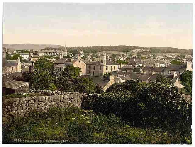 Vintage General view Dalbeattie A4 Photo Print