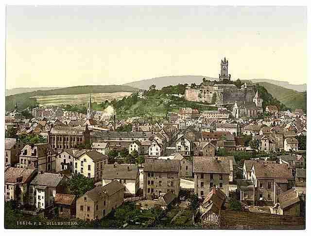 Vintage General view Dillenburg Hesse Nassau A4 Photo Print