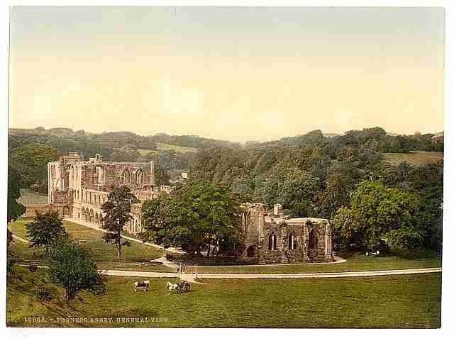 Vintage General view Furness Abbey A4 Photo Print