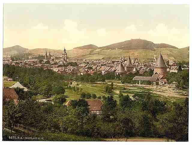 Vintage General view Goslar Hartz A4 Photo Print