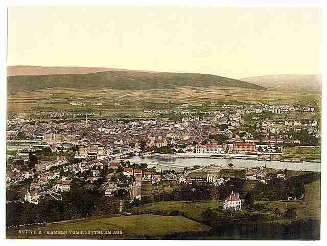 Vintage General view Hameln Hanover A4 Photo Print