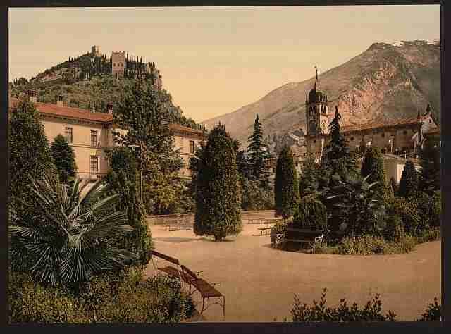 Vintage General view I Arco Lake Garda A4 Photo Print