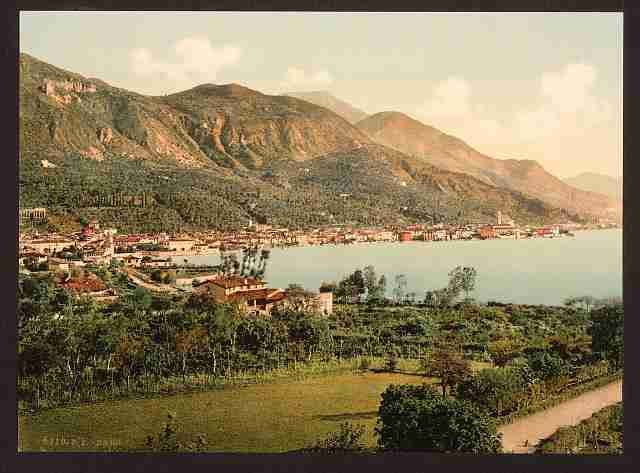 Vintage General view I Salo Lake Garda A4 Photo Print
