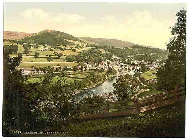 Vintage General view II Llangollen A4 Photo Print