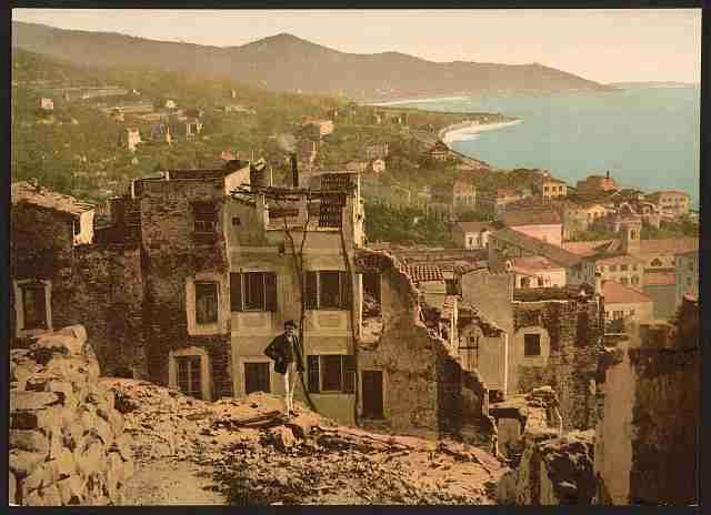 Vintage General view II San Remo A4 Photo Print