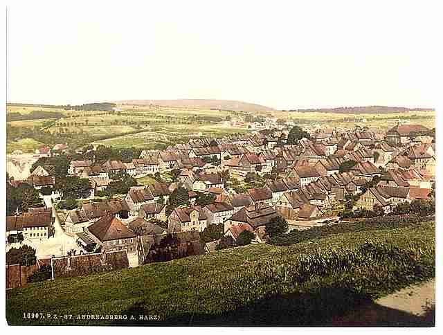 Vintage General view II St Andreasburg Hartz A4 Photo Print