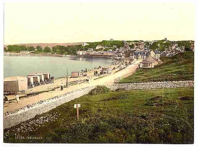Vintage General view II Swanage A4 Photo Print