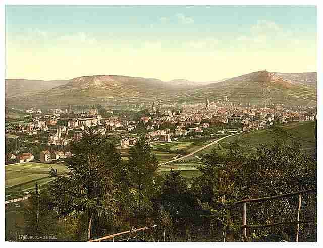 Vintage General view Jena Thuringia A4 Photo Print