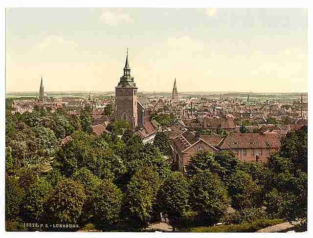 Vintage General view Luneburg Hanover A4 Photo Print