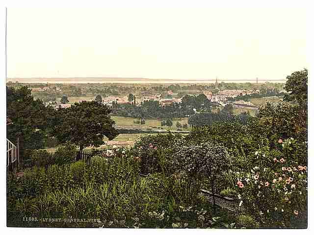 Vintage General view Lydney A4 Photo Print