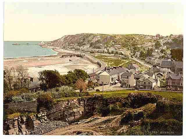 Vintage General view Mumbles A4 Photo Print