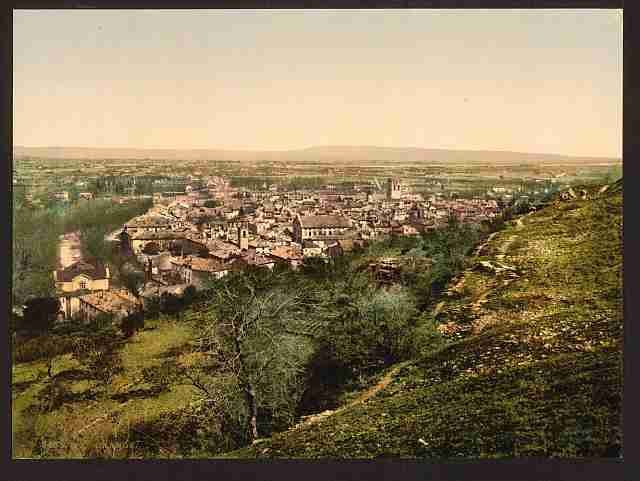 Vintage General view Orange Provence A4 Photo Print