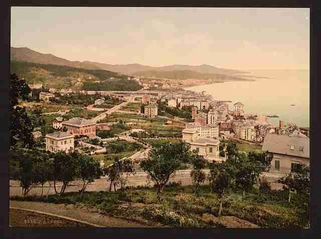 Vintage General view Pegli Genoa A4 Photo Print