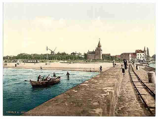 Vintage General view Stolpmunde Pommeraina A4 Photo Print