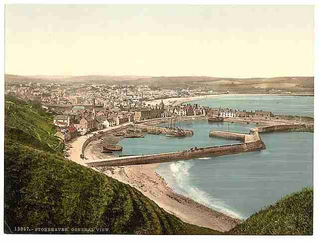 Vintage General view Stonehaven A4 Photo Print
