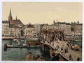 Vintage General view and Great Bridge Stettin A4 Photo Print