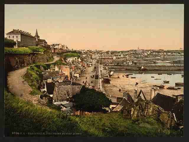Vintage General view from Cape Lihou Granville A4 Photo Print