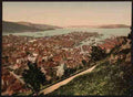 Vintage General view from Fjeldveien Bergen A4 Photo Print