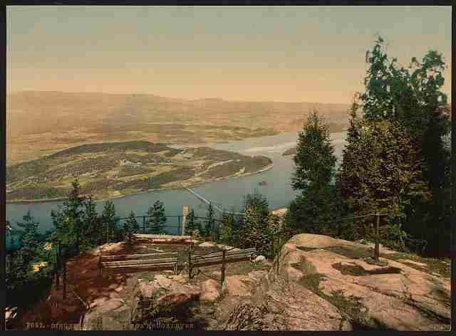 Vintage General view from Krogkleven Ringerike A4 Photo Print