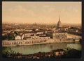 Vintage General view from Mount of the Capuchins Turin A4 Photo Print