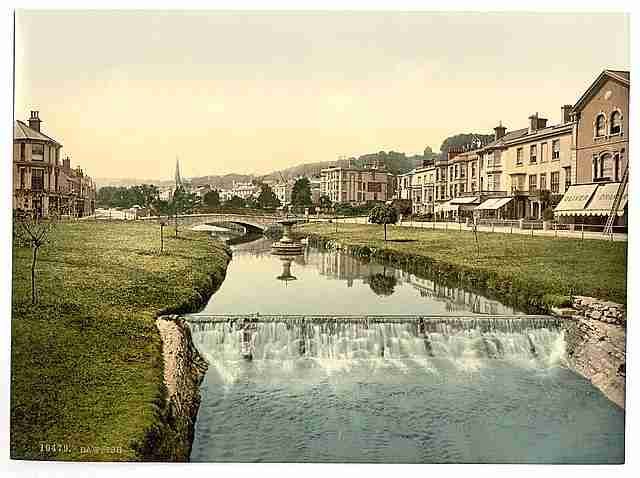 Vintage General view from cascade I Dawlish A4 Photo Print