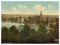 Vintage General view from the hotel Constance Baden A4 Photo Print