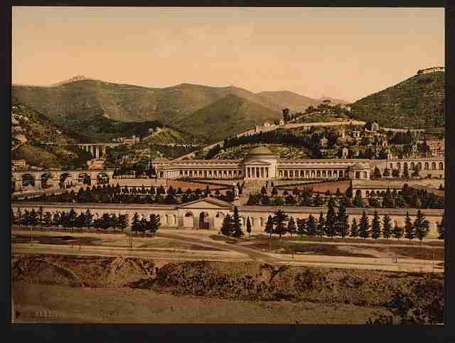 Vintage General view of the Campo Santo Genoa A4 Photo Print