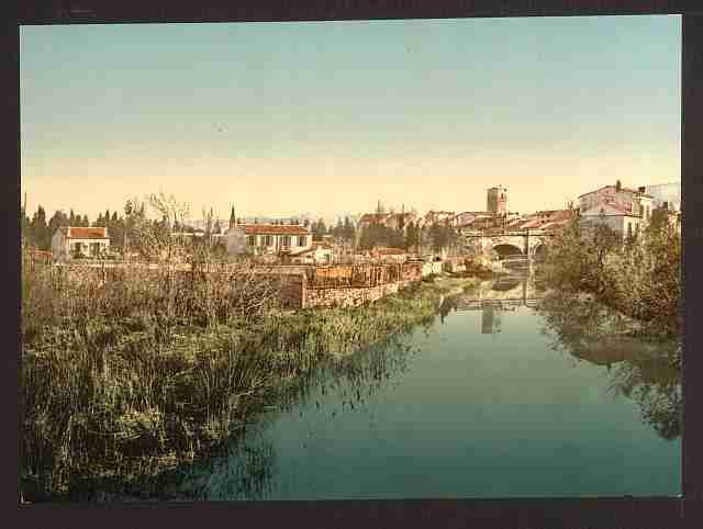 Vintage General view with the cathedral San Raphael A4 Photo Print