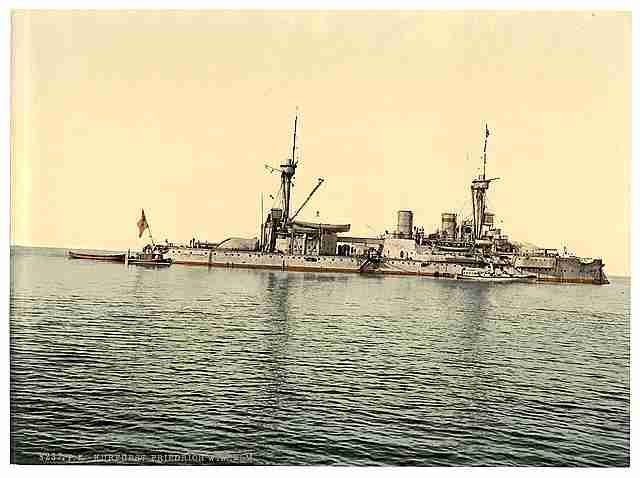 Vintage German war vessel Kurfurst Friedrich Wilhelm Helgoland A4 Photo Print