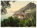 Vintage Gersau and Pilatus Lake Lucerne A4 Photo Print