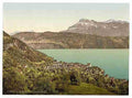Vintage Gersau with Oberbauen Lake Lucerne A4 Photo Print