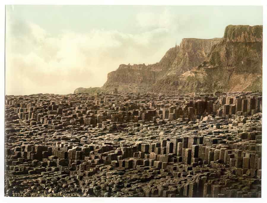 Vintage Giant's Causeway County Antrim Ireland A4 Photo Print
