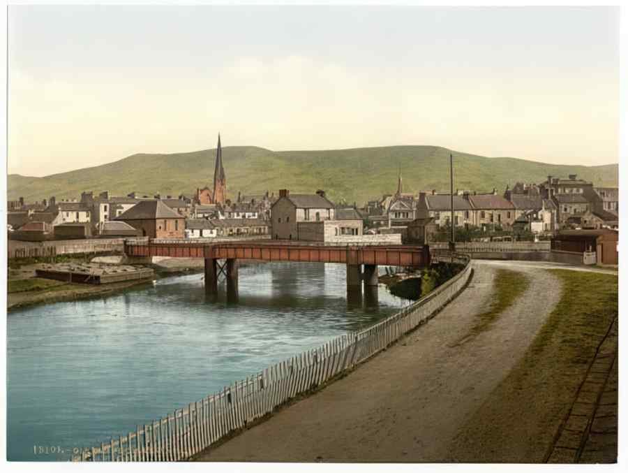 Vintage Girvan From New Road Scotland A4 Photo Print