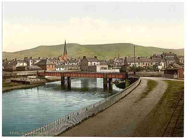 Vintage Girvan from New Road A4 Photo Print