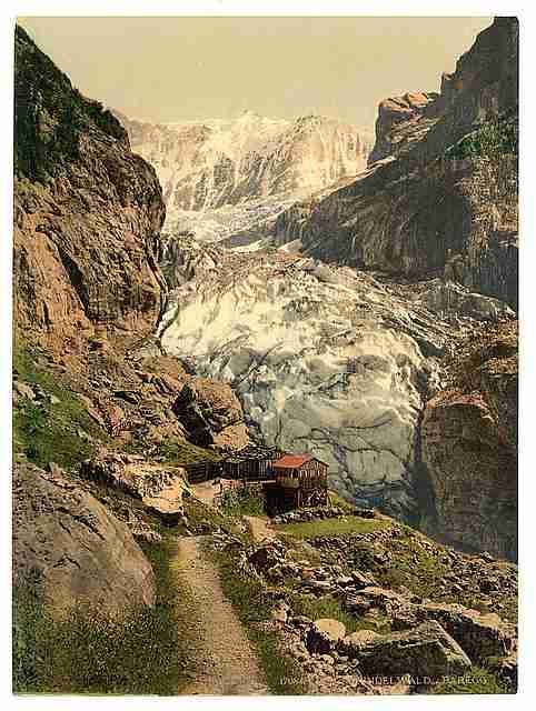 Vintage Glacier Grindelwald Bernese Oberland A4 Photo Print