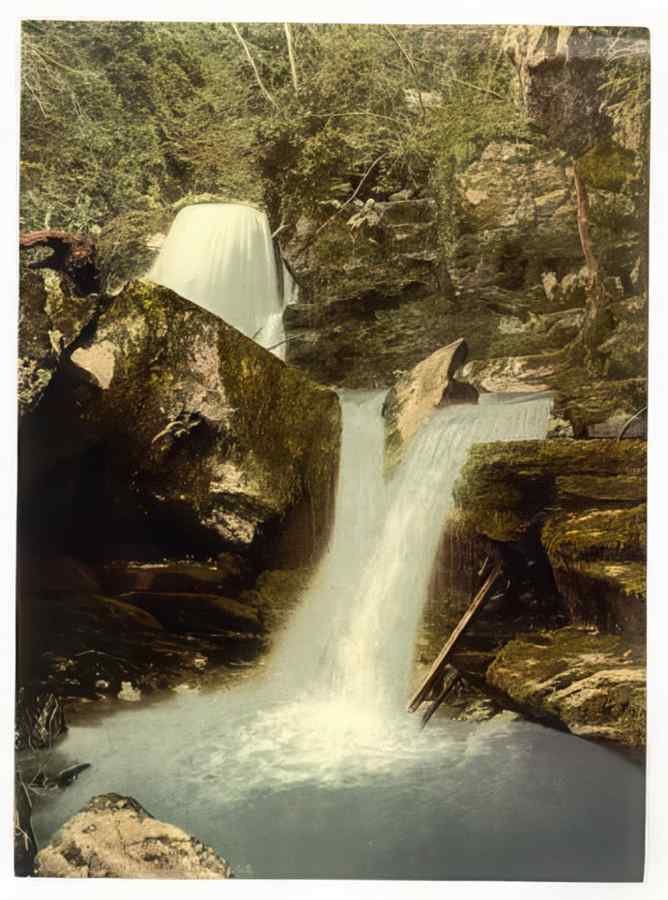 Vintage Glen Lyn The Upper Falls Lynton And Lynmouth England A4 Photo Print