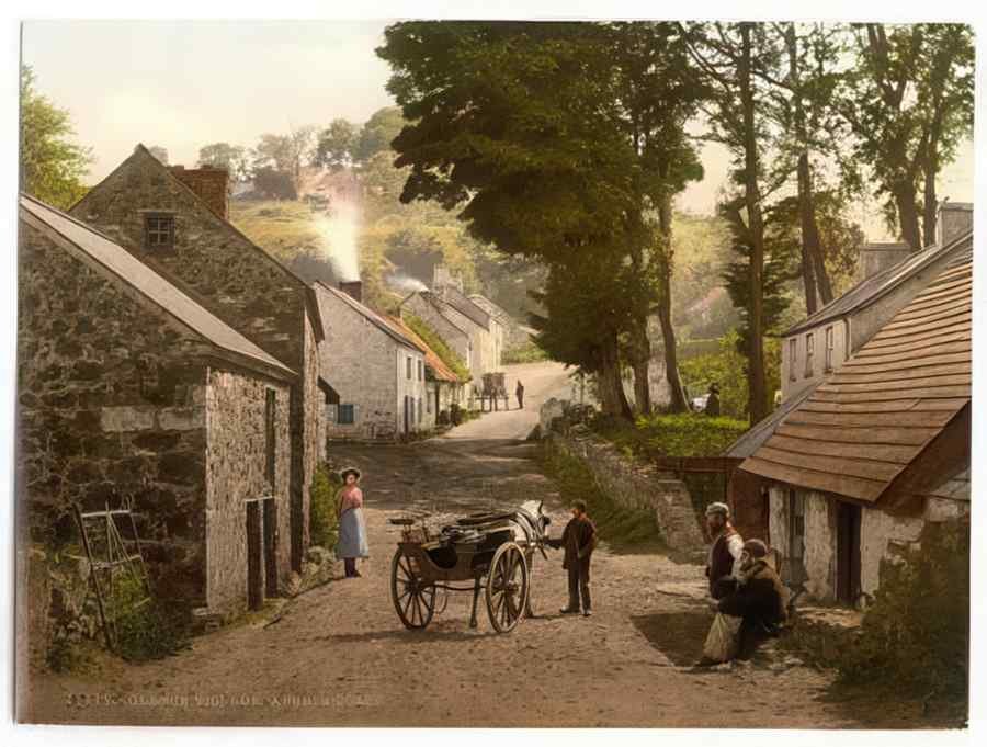 Vintage Glenoe Village County Antrim Ireland A4 Photo Print