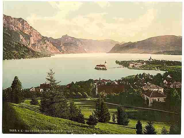 Vintage Gmunden Upper Austria 2 A4 Photo Print