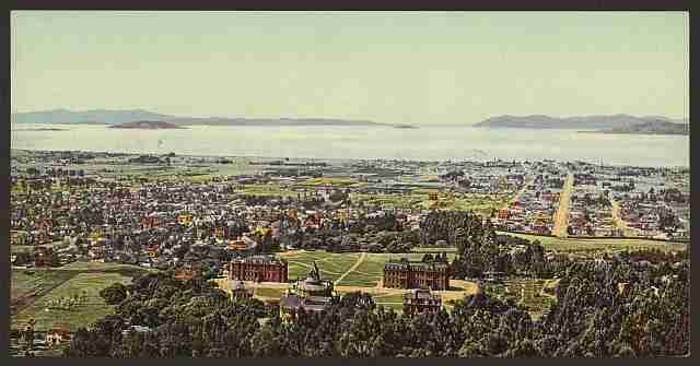 Vintage Golden Gate from Berkeley Heights A4 Photo Print