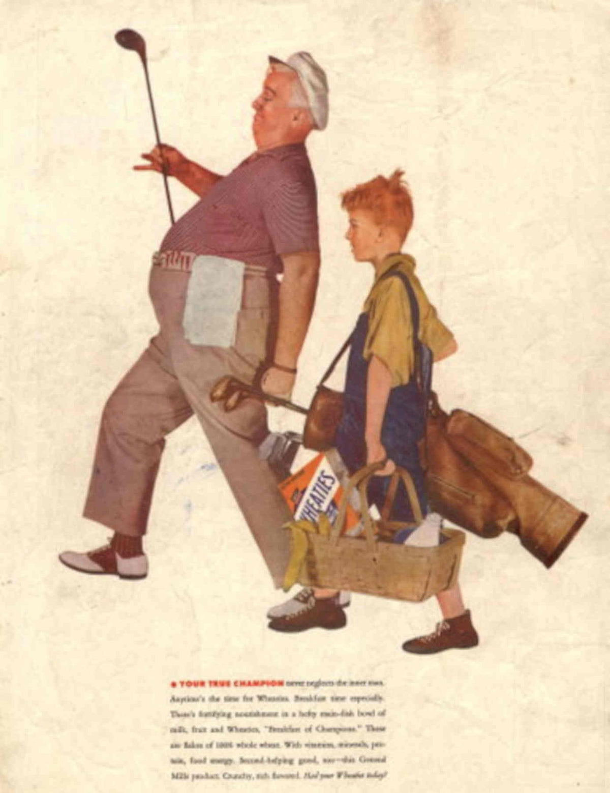 Vintage Golf Boys 1950s Vintage Retro Advert Poster