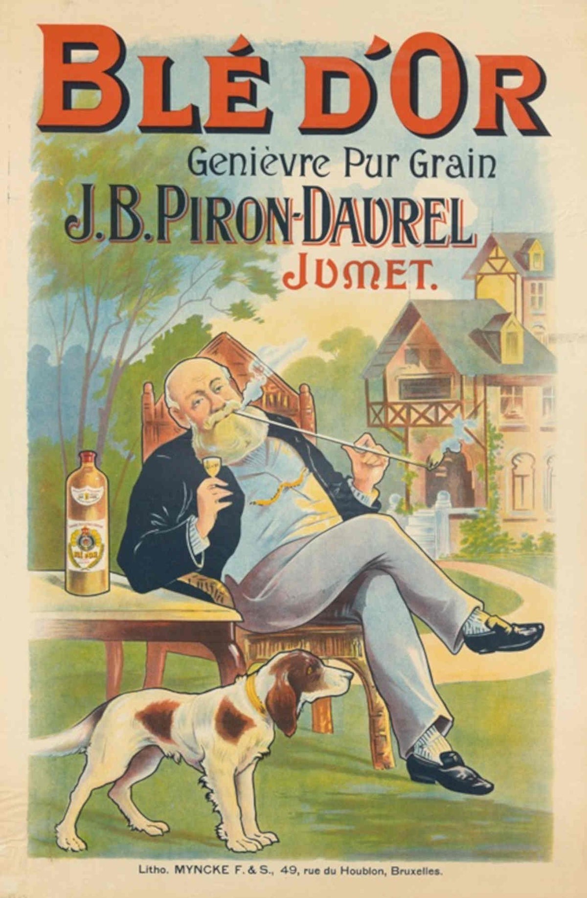 Vintage Grain Gin Vintage Retro Advert Poster