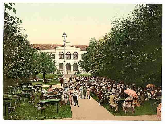 Vintage Grand Hotel and Kurgarten Norderney A4 Photo Print