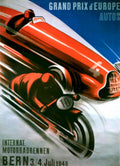 Vintage Grand Prix 1940s Vintage Retro Advert Poster