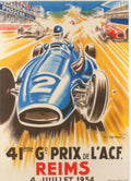 Vintage Grand Prix 1950s Vintage Retro Advert Poster
