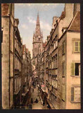 Vintage Grand Street St Malo A4 Photo Print