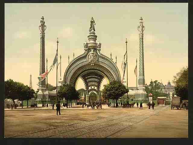 Vintage Grand entrance Exposition Universal 1900 Paris A4 Photo Print