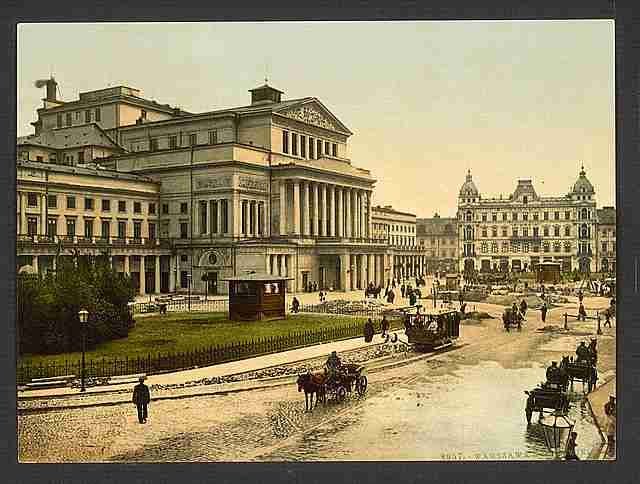 Vintage Grand theatre Warsaw A4 Photo Print