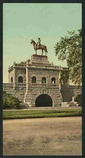 Vintage Grant Monument Lincoln Park Chicago A4 Photo Print